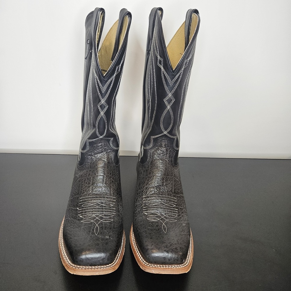 Tony Lama Mens Sealy Boots Style TL3000 Size 11 EE Wide Square Toe Leather Black